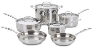 CUISINART 77-10 CHEF’S CLASSIC STAINLESS 10-PIECE COOKWARE SET REVIEW